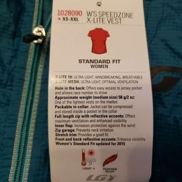 Women's Teal Cycling Vest - Picture 12 of 14